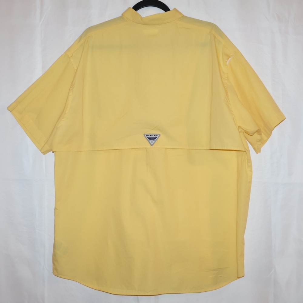 Columbia Men's PFG Bahama II Short Sleeve Buttery Yellow Fishing Shirt. - Picture 6 of 10